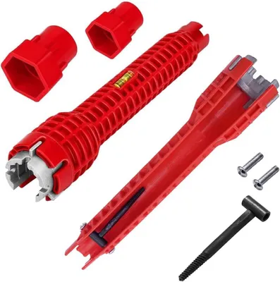 Produktbild von Werkzeug zum Installieren von Waschbecken, Spülenschlüssel für Wasserhähne, multifunktionaler Schlüssel für Küchen- und Badinstallationen