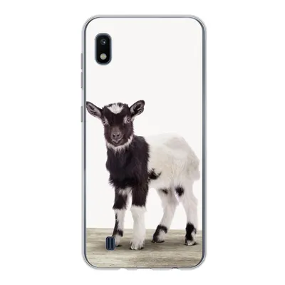 Produktbild von MuchoWow® Handyhülle Schutzhülle Hülle für Samsung Galaxy A10 Ziege - Tiere - Kinder - Jungen - Mädchen Silikon Softcase Handy Hülle - Schutzhülle