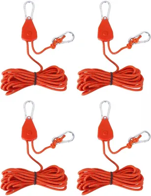 Imagen del producto de Cuerdas reflectantes para sujetar toldos, de 4 mm de grosor, 4 metros de longitud, paquete de 4 unidades, para camping