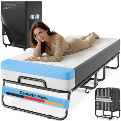 Immagine prodotto di Letto pieghevole ELONEO con materasso premium, 80x200 cm