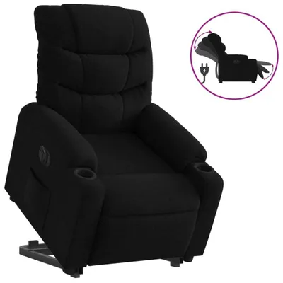 Produktbild von Relaxsessel mit Aufstehhilfe Elektrisch Schwarz Stoff