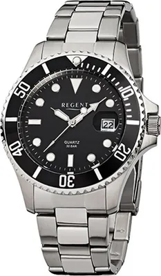 Obrázek produktu pro Ocelové pánské hodinky Regent F-371 s quartzovým náramkem stříbrné D2URF371