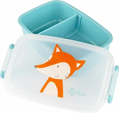Immagine prodotto di sigikid Brotdose Fuchs, Brotbox, Lunchbox, Kinder, Kunststoff, 9 x 17.5 cm, 25365