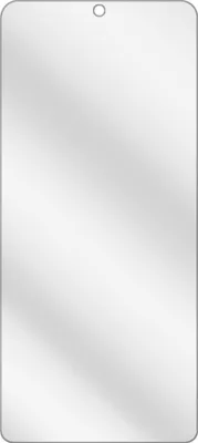 A clear, professional studio shot of a screen protector for a smartphone.