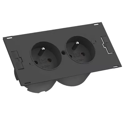 Obrázek produktu pro BACHMANN Systém DUE, 2x zásuvka CZ, černý (929.012) (19.07.0097)