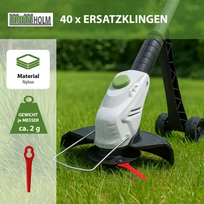 Produktbild von 40x Ersatzklingen für Rasentrimmer Rasenkantenschneider Nylonmesser Kunststoffmesser Ersatzmesser