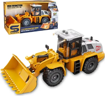 Produktbild von Auto Spielzeug Radlader, Spielzeugauto Bagger, Spielzeugautos 1:16, Spielzeug Auto mit Licht und Sound, Aufziehauto