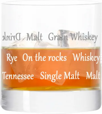 Produktbild von Leonardo Whiskybecher, Whisky Themenglas mit Schriften Stil 04, Tumbler, Geschenk Stimmungsglas mit lustiger Gravur, Glas, 190 ml