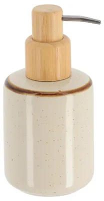 Produktbild von TENDANCE | Seifenspender - Lotionspender - beige - 300 ml - Steingut - Flüssigseifenspender - Praktisch