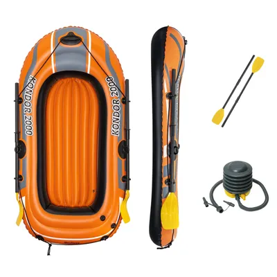 Image de Bestway "Hydro-Force Raft Set" bateau 188 x 98 cm avec soufflet et 2 pagaies, 61062