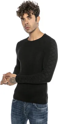 Produktbild von Red Bridge Herren Strickpullover Pullover Slim-Fit Cross lines
