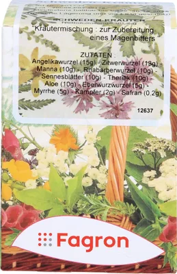 Zdjęcie produktu dla Fagron Swedish Herbs Mieszanka ziołowa do przygotowania bitters, herbata 90,2 g