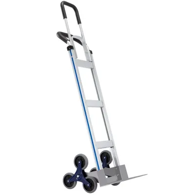 Productafbeelding van Steekwagen - Trapklimmer Traploper - Aluminium - Draagvermogen 150–250 kg - Dubbele handgrepen - Laadvlak 45,3 x 22,7 cm