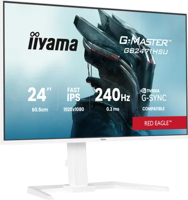 Produktbild von iiyama G-MASTER GB2471HSU-W1 Computerbildschirm 60,5 cm (23.8") 1920 x 1080 Pixel Full HD LED Weiß