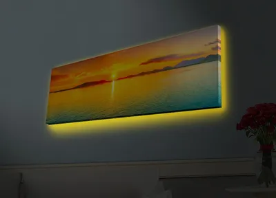 Produktbild von Opviq, 3090HDACT- LED4476, Bunt, Leinwandbilder, 30 x 90 cm, 100% Wildleder -Leinwand