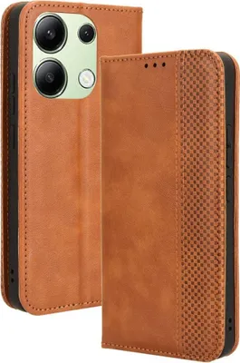 Produktbild von Xiaomi Redmi Note 13 4G Hülle - Coverup Vintage Style Klapphülle - Braun
