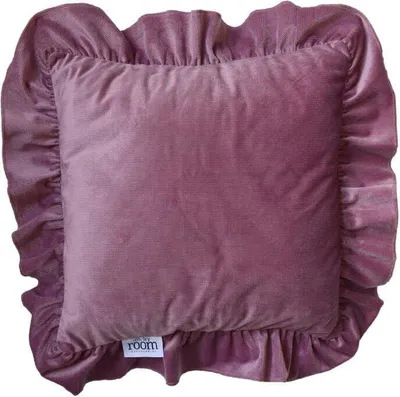 Immagine prodotto di Fodera per cuscino decorativo con volant decorativo 40x40 cm, rosa retrò