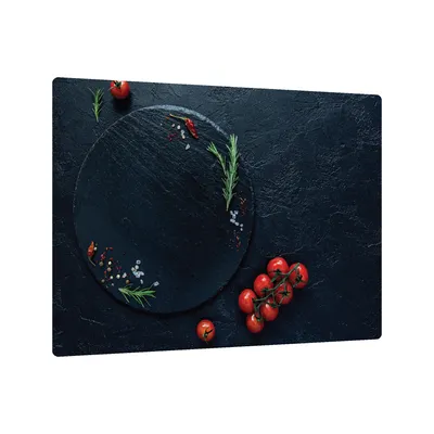 Zdjęcie produktu dla Szklana deska ochronna POMIDORY SKAŁA KAMIEŃ 60x52cm deska do krojenia kuchenna płyta ochronna taca szklana