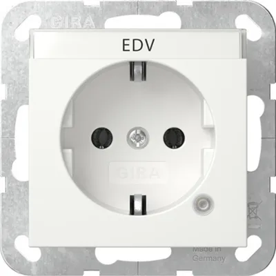 Produktbild von GIRA 445203, CEE 7/4, 1 Modul(e), CEE 7/4, Weiß, 250 V, 16 A