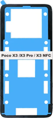 Produktbild von Poco X3 / Pro / NFC Akkudeckel Klebefolie Kleber Backcover Rahmen Adhesive Dichtung Batterie Neu
