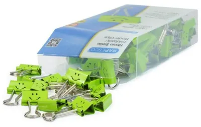 Image de RAPESCO Agrafes de pliage (L)19 mm vert Smiley 80 pièces