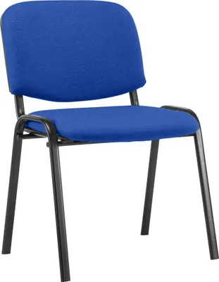 Produktbild von CLP Besucherstuhl Ken Stoff gepolsterter Stapelstuhl blau