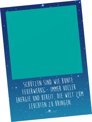 Produktbild von Mr. & Mrs. Panda Postkarte Schütze Astrologie - Sternenhimmel Blau - Geschenk, Fotokarte, Sternzeichen, Ansichtskarte, Grußkarte, Postkarten, Tierkreiszeichen