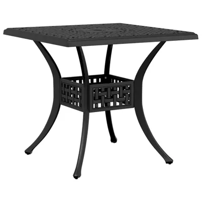Zdjęcie produktu dla vidaXL Stół ogrodowy czarny 80x80x75 cm odlew aluminiowy
