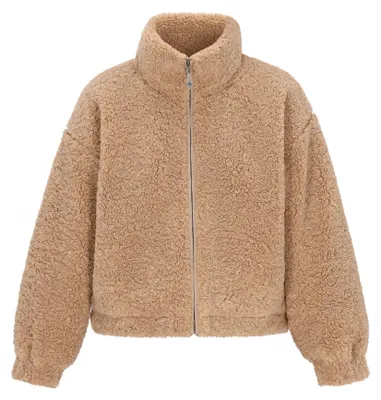 Produktbild von Damen Jacke mit durchgehendem Reißverschluss und Stehkragen, Sand, Größe L