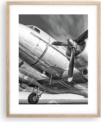 Produktbild von Gerahmtes Poster - Rahmen in heller Eiche - Flugzeug Retro Flugzeug - 40x50 cm - Wand Bild - Wanddeko - Wandbilder - Kunstposter - Wandposter - Bilderrahmen - Bilder - Kunstdruck - P2NPA40x50-4952
