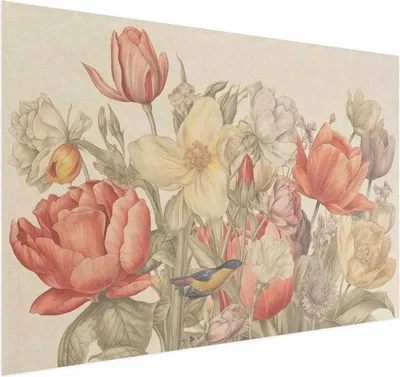 Produktbild von Posterpapier Poster - Flower Bouquet on a Cream Background 60x40 cm Blumen b-H-10034-ao-a
