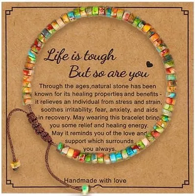 Produktbild von Chakra-Armband mit 7 heilenden Steinen, spirituell, für Meditation und Entspannung