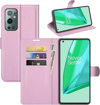 Produktbild von Schutzhülle für OnePlus 9 Pro Case Handy Hülle Cover Case Schutztasche Wallet Etuis, Farbe:Rosa
