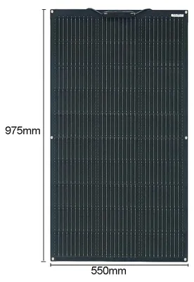 Zdjęcie produktu dla Elastyczny panel solarny, biały, 100 W, 975x550 mm, monokrystaliczny, półelastyczny
