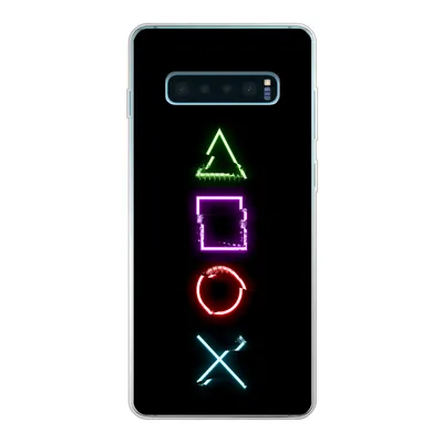 Produktbild von MuchoWow® Handyhülle Schutzhülle Hülle für Samsung Galaxy S10 Plus Spiele - Controller - Neon Silikon Softcase Handy Hülle - Schutzhülle