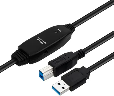Zdjęcie produktu dla Microconnect Aktywny Kabel Usb 3.2 Gen 1 A-B 7M M-M, Czarny, Usb3.0Ab7B