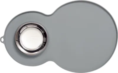 Image de CATIT Tapis en silicone Cacahuète - 46 x 29 cm Gris