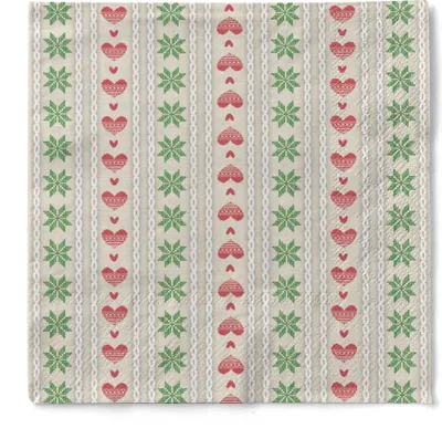 Produktbild von Sovie HOME Weihnachtsserviette Trixi in Rot-Grün aus Tissue 33 x 33 cm, 3-lagig, 20 Stück