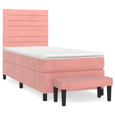 Produktbild von vidaXL Boxspringbett mit Matratze Rosa 80x200 cm Samt