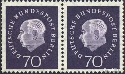 Produktbild von Briefmarken Berlin (West) 1959 Mi 186wP waagerechtes Paar postfrisch Heuss