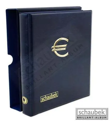 Produktbild von Schaubek Numismatik 10-Euro-Münzalbum, blau, mit Schutzkassette A-KO9403
