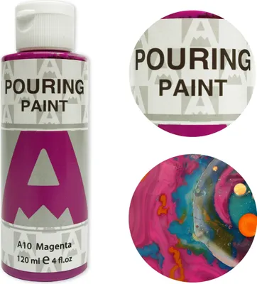 Produktbild von Acrylfarbe Pouring Aureuo Magenta 120 ml – Fließtechnik Pouring Farben