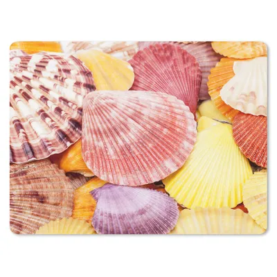Produktbild von MuchoWow® Mauspad Mousepad Muscheln - Rot - Gelb - Strand - Sommer 23x19 cm - Mousepads - Maus Mat - Pad - Mausunterlage - Schreibtischunterlage - Mauspad