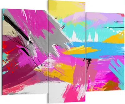Produktbild von Bild auf Leinwand - Leinwandbild - Abstraktion modern - 130x100cm - Wand Bild - Wanddeko - Leinwanddruck - Bilder - Kunstdruck - Wanddekoration - Leinwand bilder - Wandkunst - CB130x100-3966