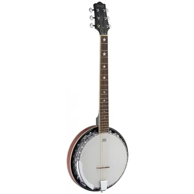 Produktbild von Stagg BJM30 G 6-saitiges Banjo mit Metall-Kessel Gitarrenkopfplatte...