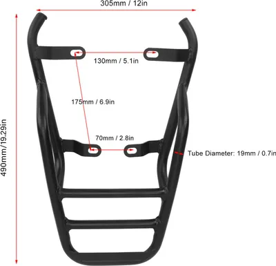 Obrázek produktu pro Zadní nosič na motocykl, 19 mm železná trubková podpěra, madlo pro spolujezdce pro R NineT SCRAMBLER PURE