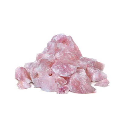 Produktbild von Aromantra - Rosenquarz Rohstein 50g - Heilstein für Liebe, Harmonie - Sternzeichen Stier - Naturstein aus Madagaskar