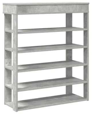 Zdjęcie produktu dla vidaXL Stojak na buty betonowy szary 80x30x98 cm materiał drewnopochodny