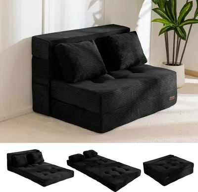 Zdjęcie produktu dla Rozkładana sofa z wygodnym materacem i poduszkami