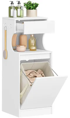Produktbild von Badezimmerschrank mit Wäschekorb 40 x 40 x 100 cm